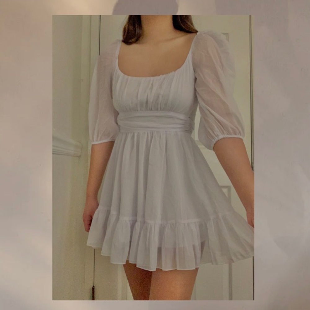 Lucy in the sky white mini dress
